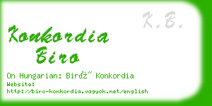 konkordia biro business card